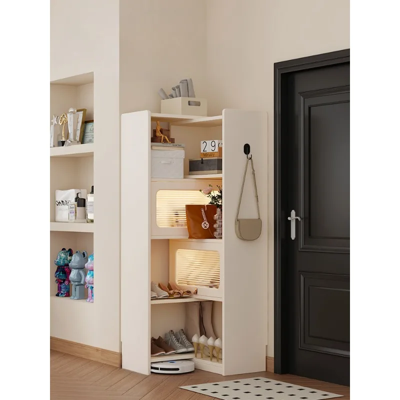 Children's room solid wood retractable corner bookcase, integrated bookshelf shelf , bedroom corner storage locker