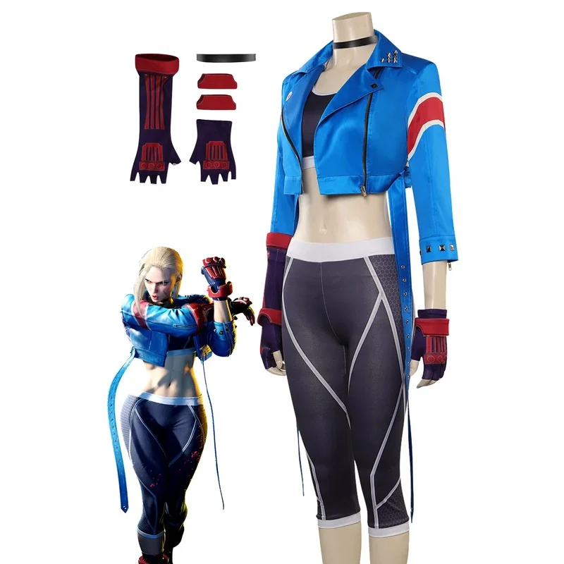 Cammy Cosplay Women Costume Anime Fighter Game SF 6 Halloween Carnival Party Clothes Female Disguise Roleplay Fantasia Outfits