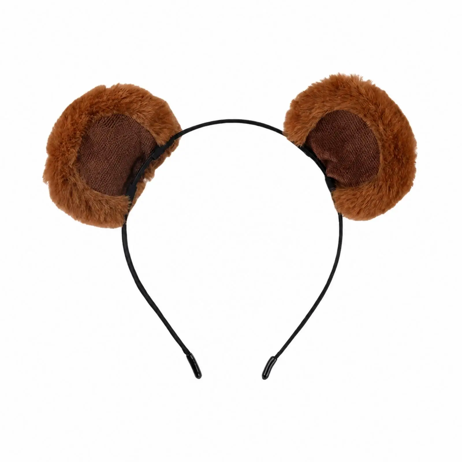 Fluffy Cartoon Hair Hoop for Girls Cute Bear Ears Plush Headband Women Hairbands Soft Fabric Accessories for Casual Dress