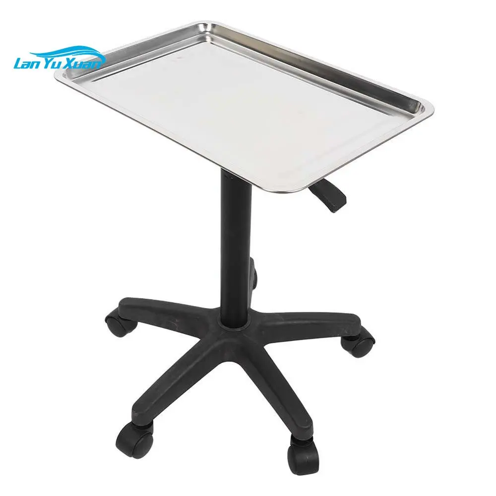 MultiFunctional Adjustable Base Stainless Steel Premium Aluminum Instrument Tray Trolley for Beauty Salon Nail Tattoo