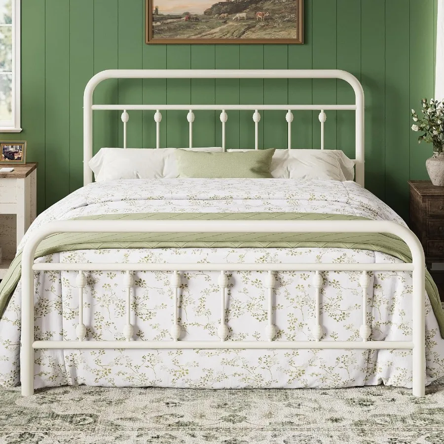 14 Inch Size Metal Platform Bed Frame, Off