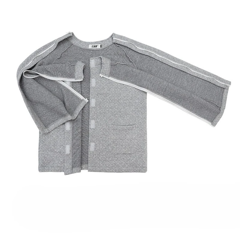 Gemakkelijk aan-uit patiëntjurk voor herstel na de operatie |   Adaptieve kleding voor breukarm-beenletsel |   Ouderen bedlegerige verpleging