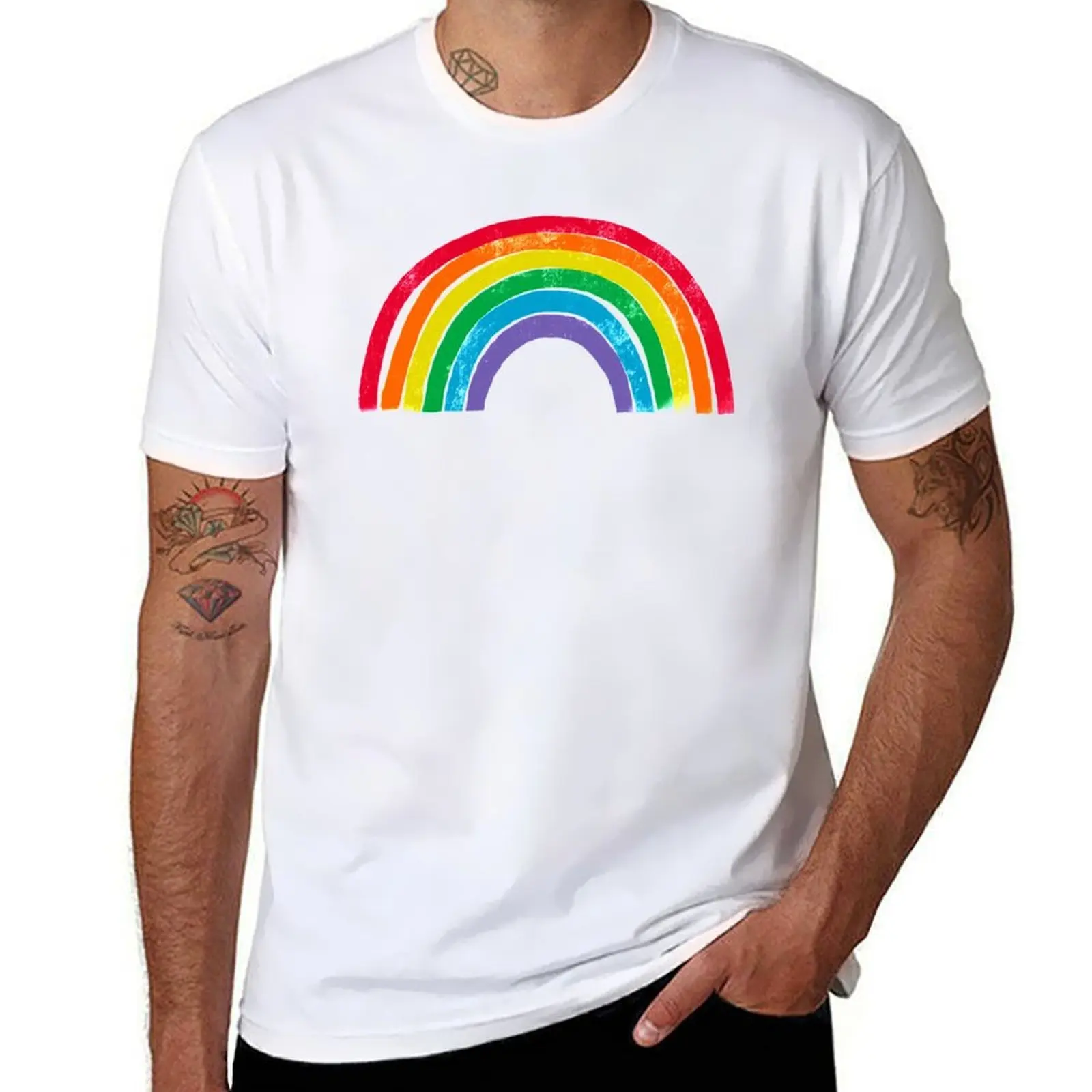 

Painted Rainbows on a Black Background T-Shirt t shirts designer funny t shirts dark humor T-Shirt