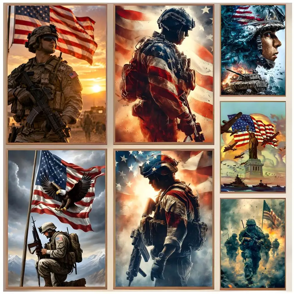 Documentary Theme U-United States Army Poster  Classic Home Interior Design & Modern Wall Decor Art Collection