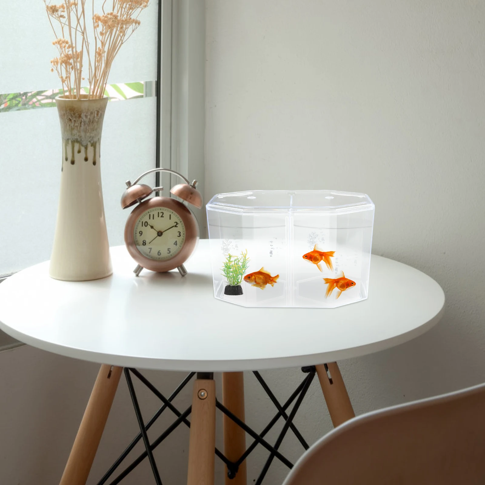 

Betta Tank Isolation Aquarium Divider Breeding Container Small Tropical Goldfish Clear Acrylic Feeding Box Household Fish