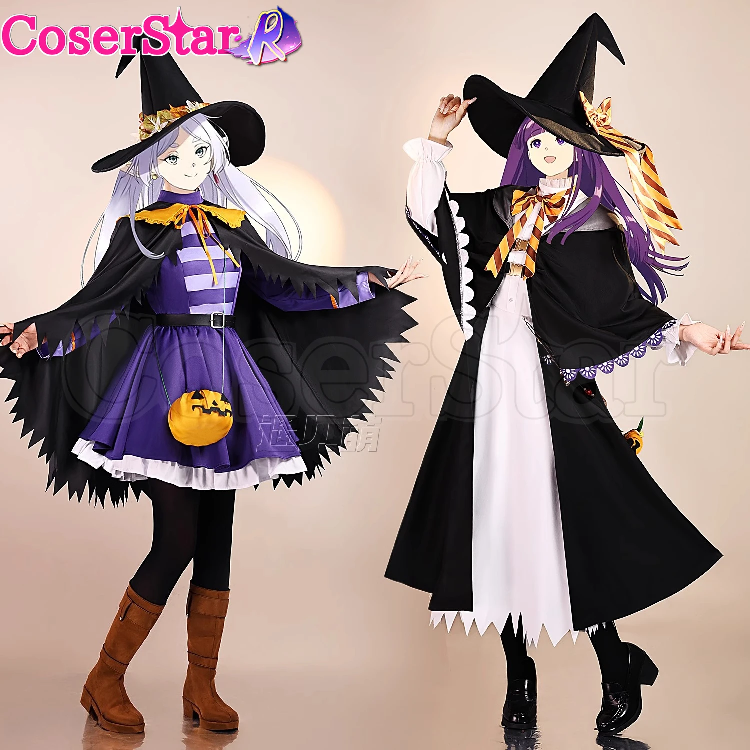 CoserStar-R Frieren Beyond Journey's End Frieren Fern Cosplay Costume Dress Women Carnival Halloween Role Play Outfit