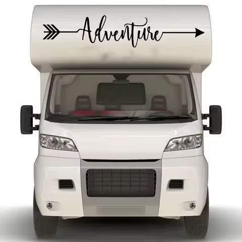 Large Adventure Arrow Camping Rv Sticker Decal Motorhome Caravan Travel Explore for Jeep SUV Car Body Side Vinyl Decor