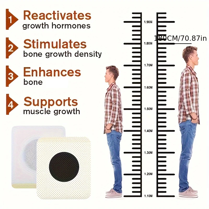 100/10pcs Height Growth Patch Promote Bone Growth Foot Acupoint Paste Hormone Growth Healthy Care Stickers Suitable for everyone