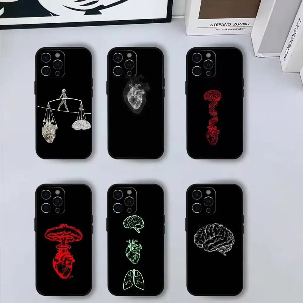 

Medical Human Organs Brain Phone Case Silicone Soft For IPhone 17,16,15,14,13,12,11,XS,Plus Pro Max