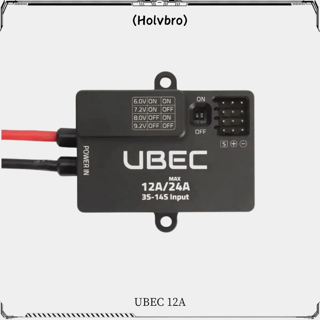 HolyBro UBEC 12A (3-14S) XT30 High Efficiency DC-DC Regulator Chip 4-channel Parallel Header Pin Outputs for servos