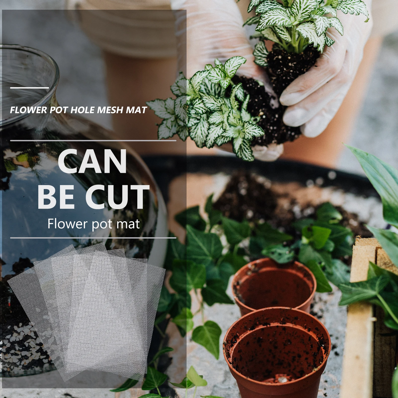 

20pcs Flowerpot Mesh Pads Strong Durable Soil Drainage Filter For All Plant Pots Bonsai Succulent Garden Accessories