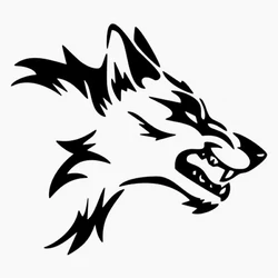 LYKX Fashion Beast Wolf Head Decals Race Car Stylish Car Body Stickers Cover Vinyl Decal