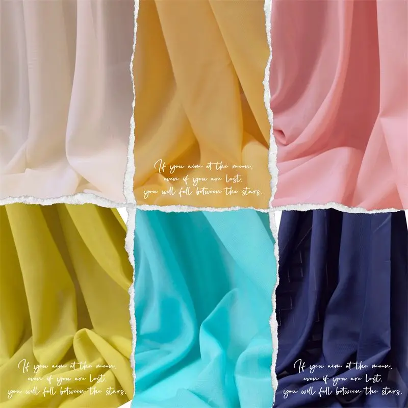 

Tulle Chiffon Fabric Summer Drape Cloth Clothing Lining Ladies Skirt Women Dress DIY Sewing Fabric 50*150cm
