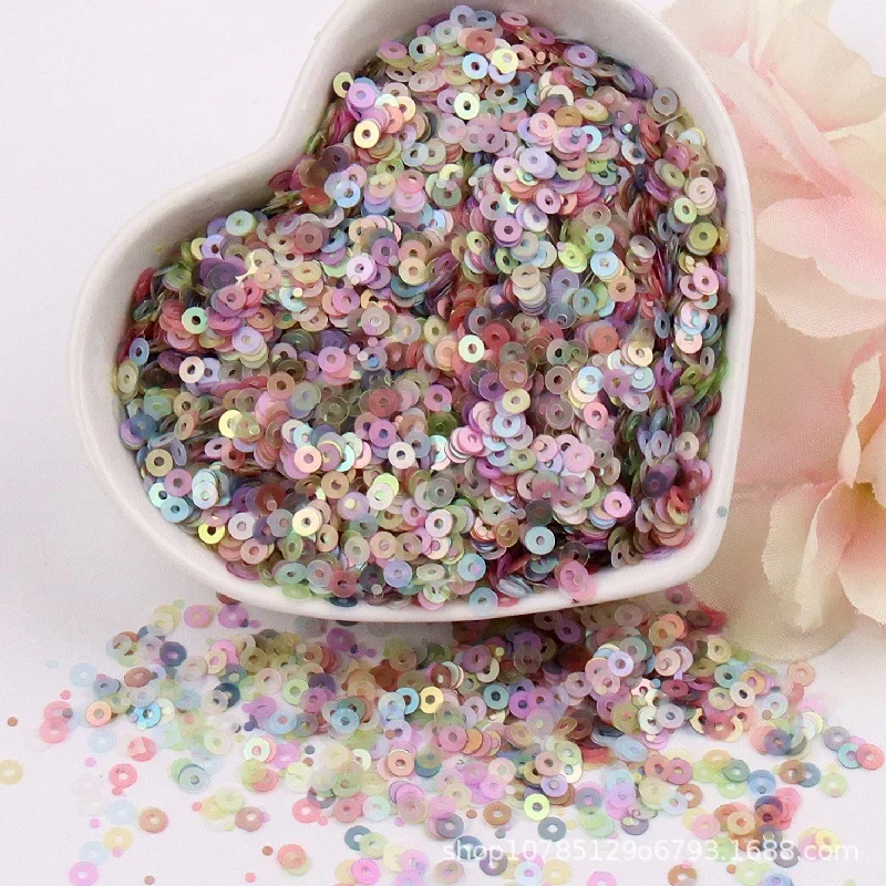 10g 2/3/4mm Pet Austria Opaco Piatto Rotondo Paillettes Eco-friendly Allentato Paillettes Cucito Mestiere Fai Da Te Accessori Del Ricamo