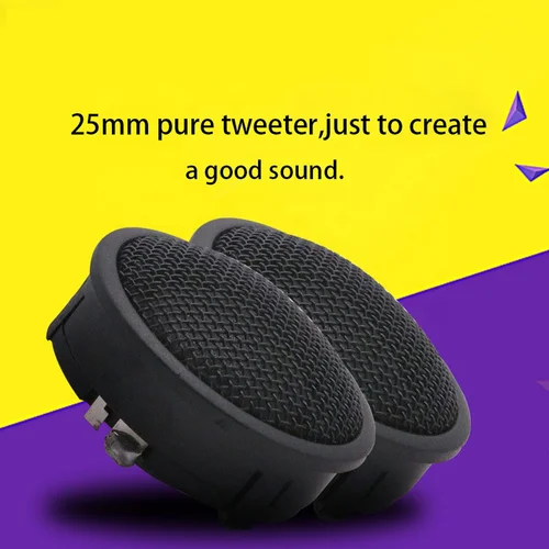 Imagen 2 del producto Altavoz HT25, altavoces Tweeter de Audio para coche, Tweeter de cúpula fuerte para coche, Mini altavoces de Tweeter alto, altavoz automático de película de seda, 2 uds.
