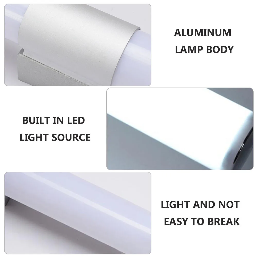 ไฟหน้ากระจก LED 60 ซม. โคมไฟติดผนังที่ทันสมัย ​​ไฟตู้ห้องน้ำ โคมไฟอะคริลิกส่งผ่านแสงสูง ตัวเครื่องอะลูมิเนียม