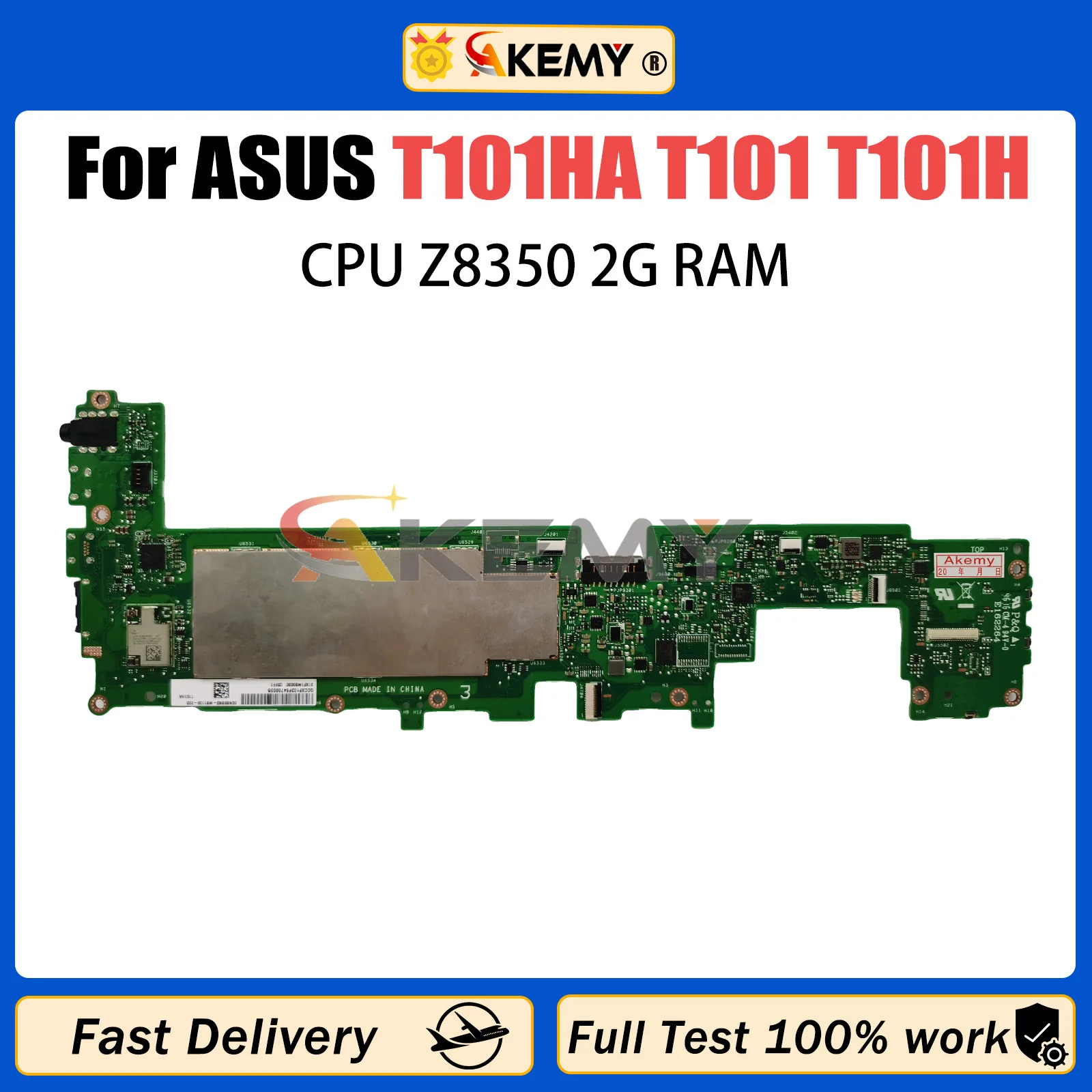 

AKEMY T101HA Mainboard For ASUS Transformer Book T101 T101H T101HA Motherboard With Z8350 CPU 2G-RAM 64G-SSD 100% Test OK