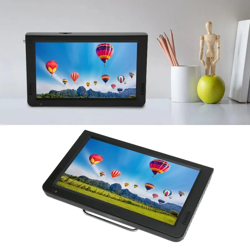 Portable TV 10 Inch High Sensitivity Tuner Rechargeable ATSC Digital TV for Car Outdoor Rechargeable ATSC Digital TV
