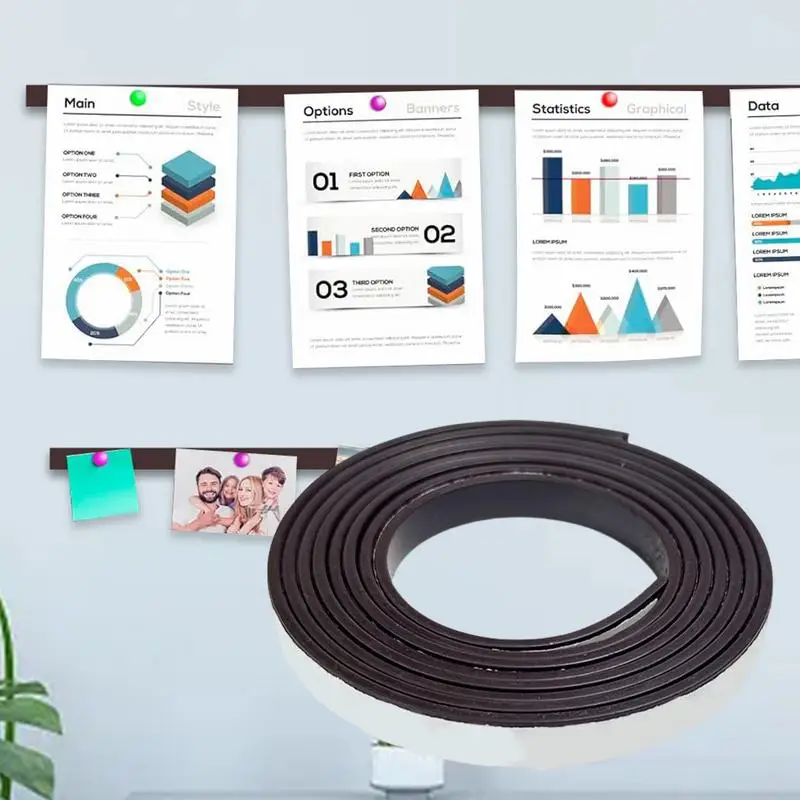 Strisce magnetiche adesive rotolo di nastro magnetico per impieghi gravosi strisce magnetiche in gomma flessibile con adesivo morbido con supporto adesivo forte