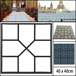Jardim Plastic Plastic Mold, Patio, Pass Path, DIY Paving Cement Road, Home Runner Tool, Concrete Mold, DIY 10 Main Sales Mold for Concrete - №10