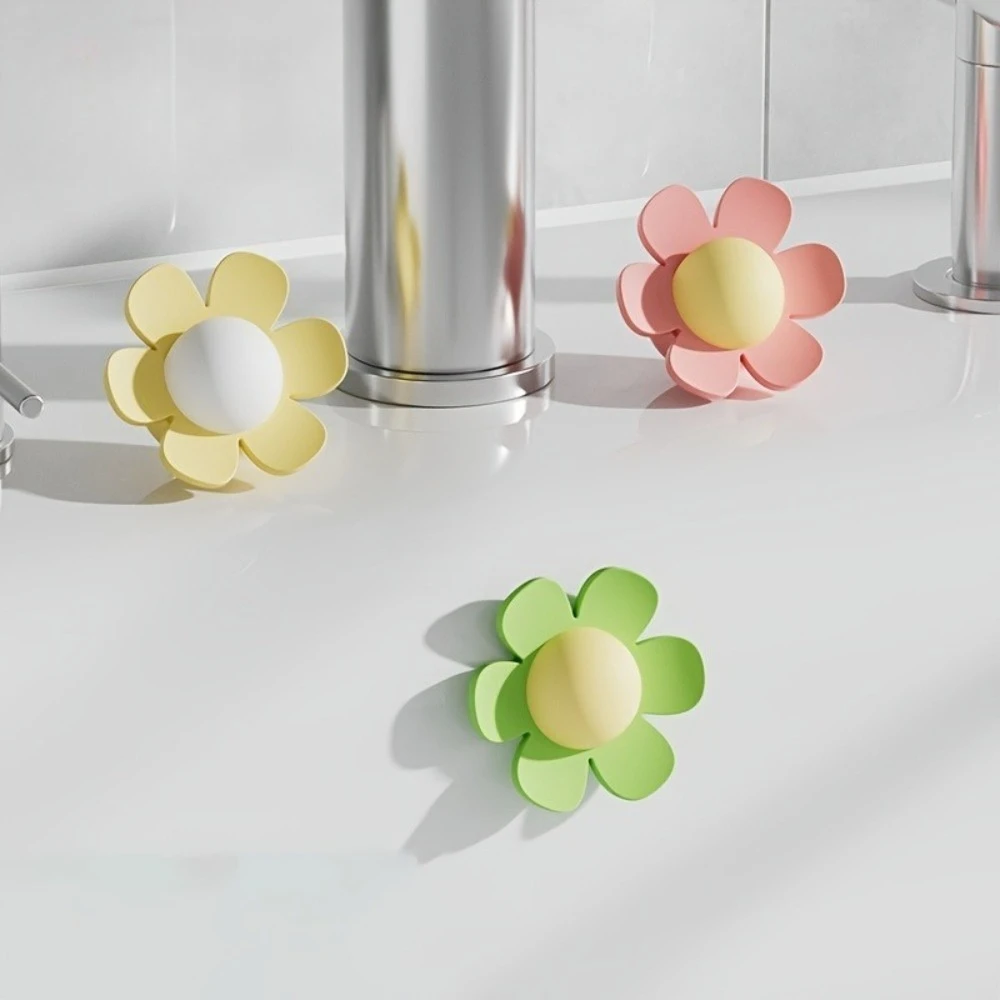 2PCS Bathroom Sink Drain Stoppers Durable Bathtub Washbasin Leakproof Covers Flower Design Odor Proof Seal Sink Accessories