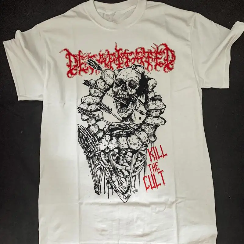 DECAPITATED Kill The Cult T-Shirt Short Sleeve Cotton White Men S to 5XL