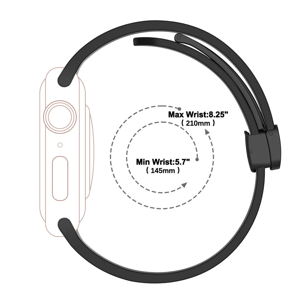 magnetic buckle For Apple watch bands 44mm 40mm 46mm 41mm 42 45 44mm strap Silicone correa iwatch ultra2 10 7 8 9 SE 6 band 49mm - Image 6