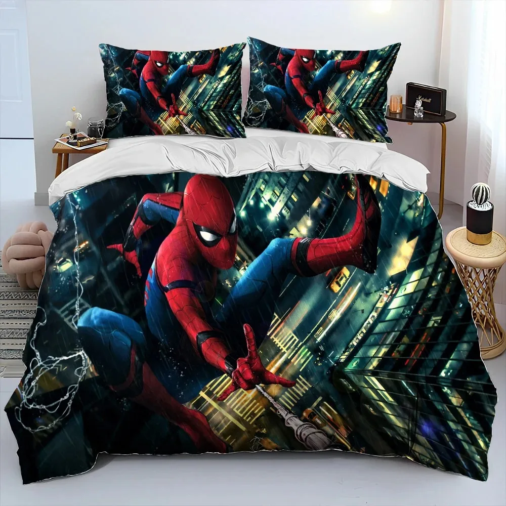 Spiderman Bedding Set Bed Cover Universal,Disney Irons Mans Children Bed Linen,Cartoon Anime Bed Linen,Duvet Cover and Pillowcas