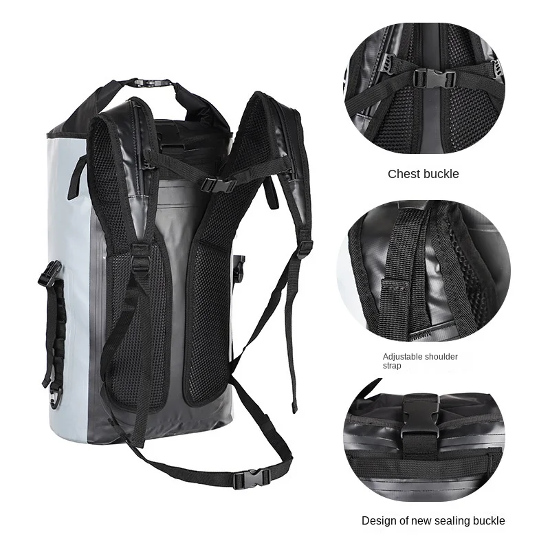 

Outdoor Camping Waterfall Multifunctional Waterproof Bag 30L Waterfall Swimming Wet and Dry Separation Waterproof Backpack