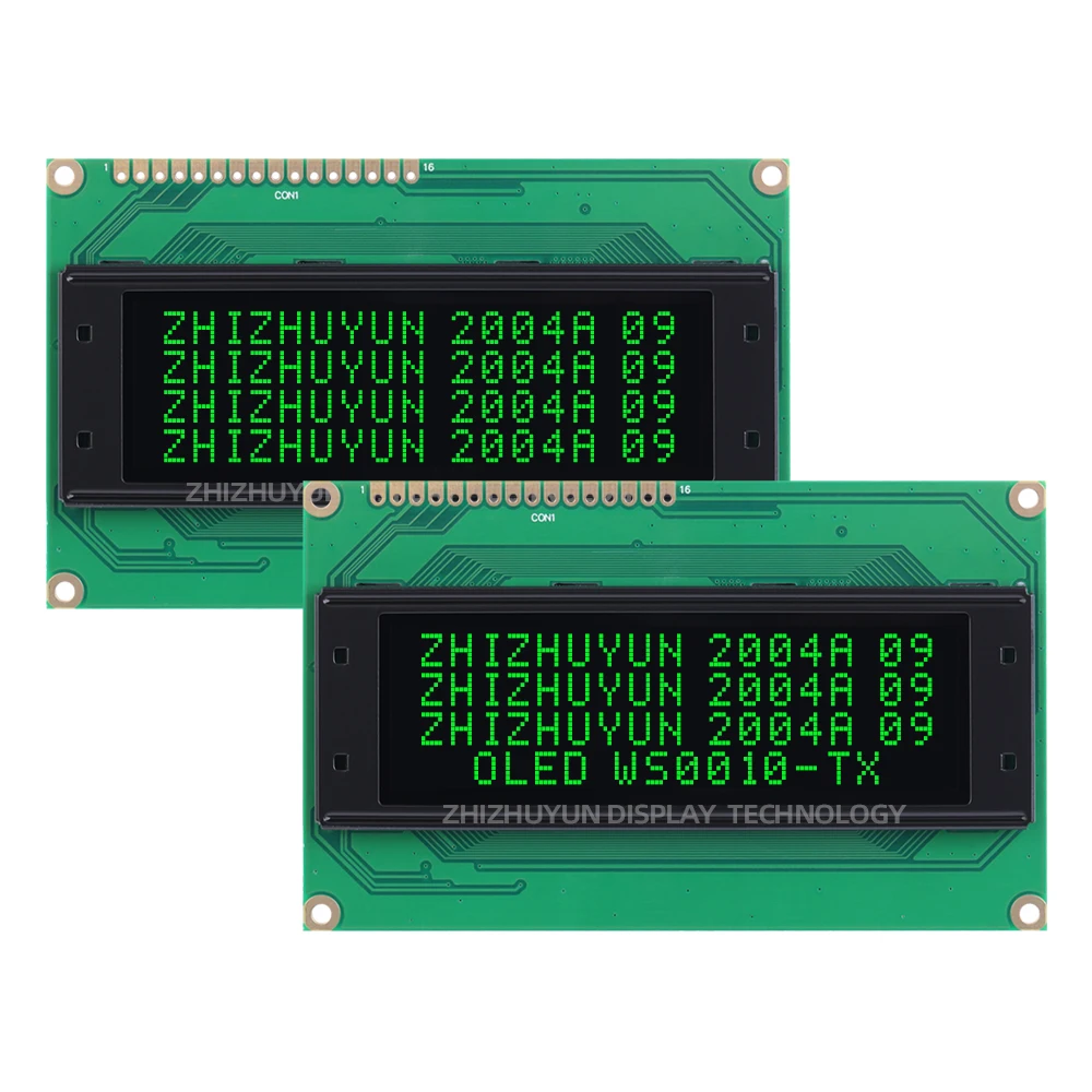 Imagem -05 - Tela de Exibição de Interface Paralela Oled Filme Preto Letra Amarela Compatível com 2004 Construído em Ws0010 Eh002004a 16pin