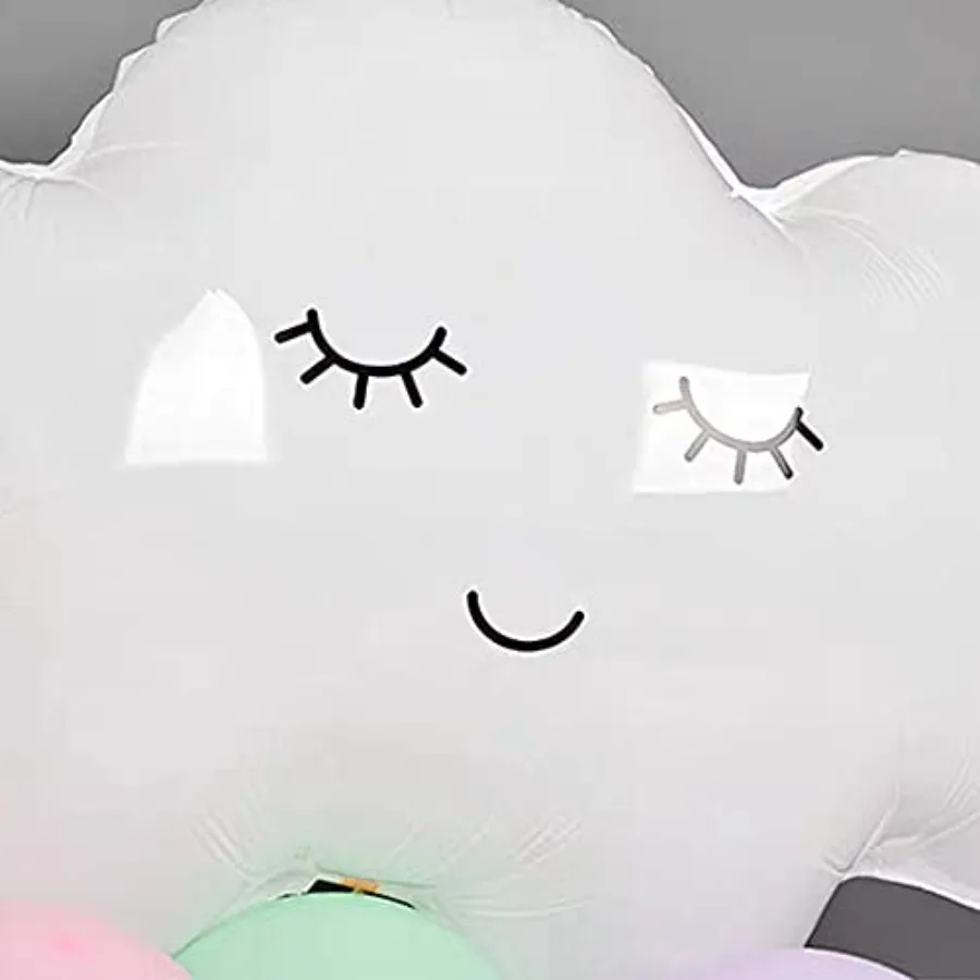 Ballons nuage blanc ballons en Mylar en forme de nuage pour fête prénatale à thème fête d'anniversaire fournitures de décoration 30 pouces 5 pièces