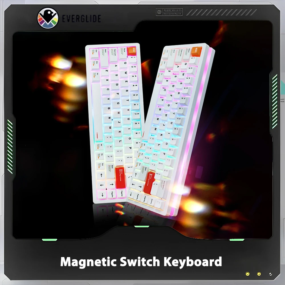 Everglide SU68 Magnetic Switch Mechanical Keyboard 8000Hz 0.125ms Low Delay Aluminium Alloy Gamer Keyboard Valorant Gaming Gift