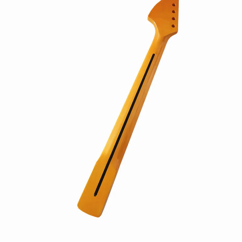 22-Bund E-Gitarrenhals mit konkavem Griffbrett und gelben Inlay-Punkten – Großhandel für Gitarrenzubehör und Musikinstrumententeile – Detail 4