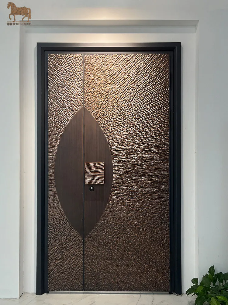 Custom Explosion-Proof Cast Aluminum Double-Leaf Entrance Door For Residential And Commercial Security Applications