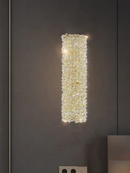 New Style Wall Light Gold Metal Clear Crystal G9 Bulb Bedroom Parlor Stairs Aisle Lamp Fixtures Dropshipping Wire Adjustable