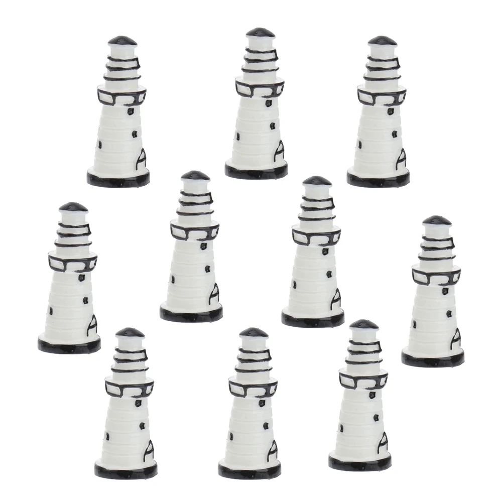 

20 Pcs Micro Landscape Lighthouse Ornaments Figurine Decorative Crafts Bulk Sculpture Favor for Aquarium Natural Resin