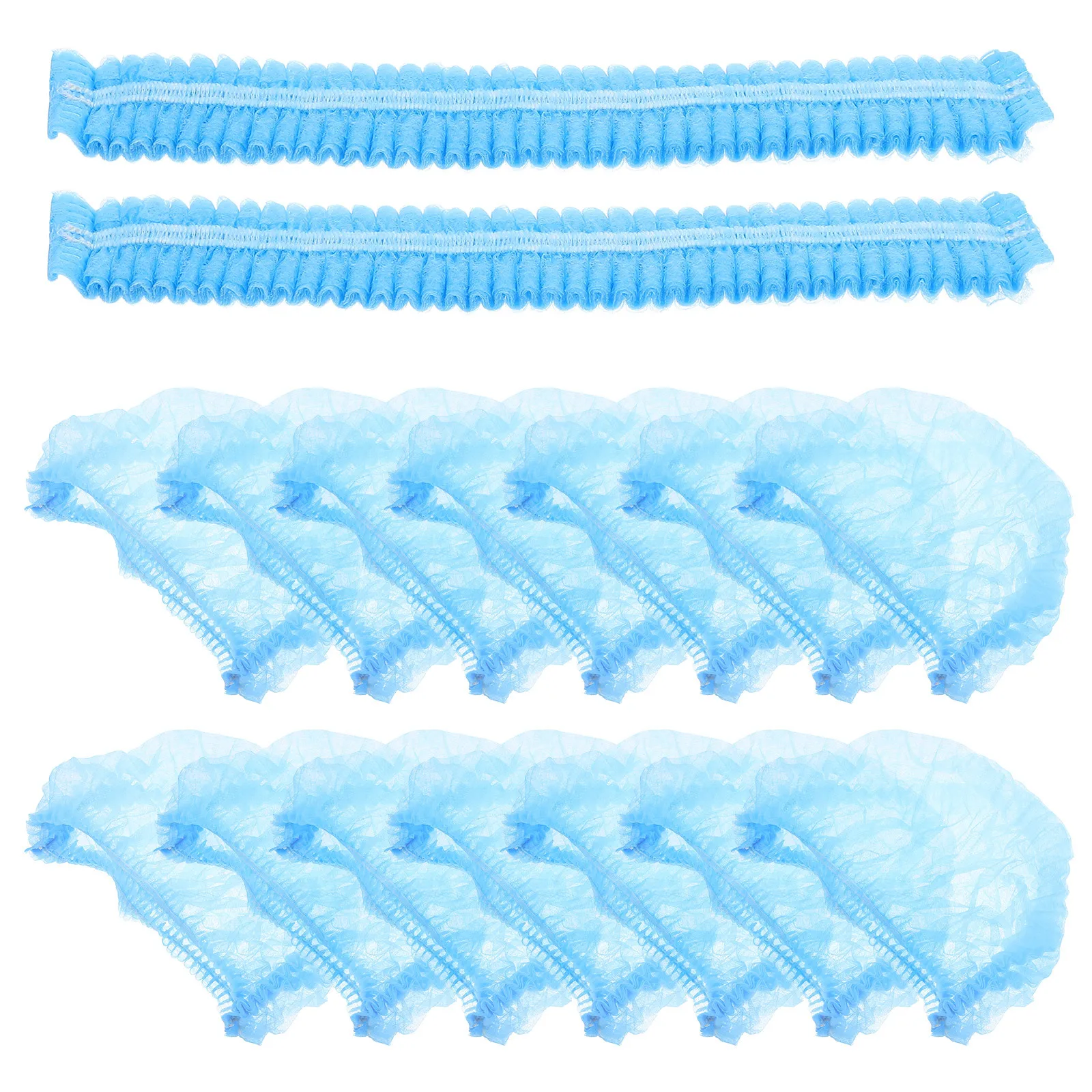 

100pcs Disposable Non-Woven Hair Nets Mesh Caps Food Service Workshop Protection Breathable Comfortable Fit All Sizes Stable