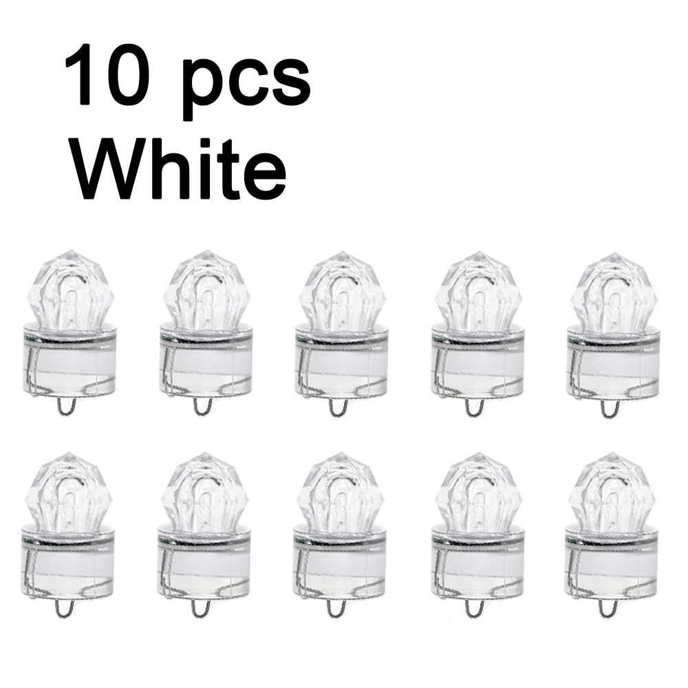 10 stücke LED Angeln Lampe Unterwasser Diamant Form Blitzlicht Zieht Tintenfisch Angeln Köder Tackle Angeln Werkzeuge – Detail 16