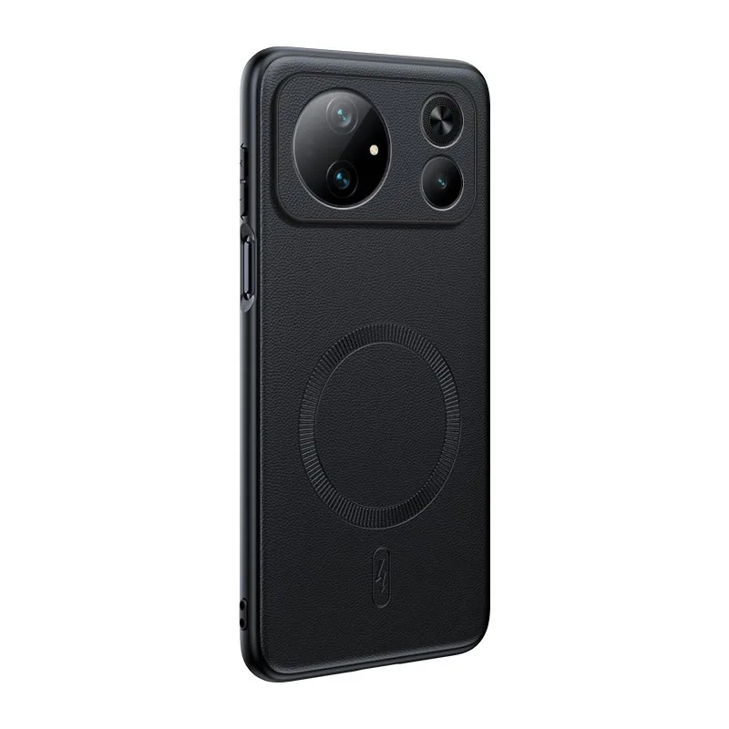 Coque de protection magnétique en cuir pour Honor Magic 9, anti-traces de doigts, antidérapante, PC+TPU