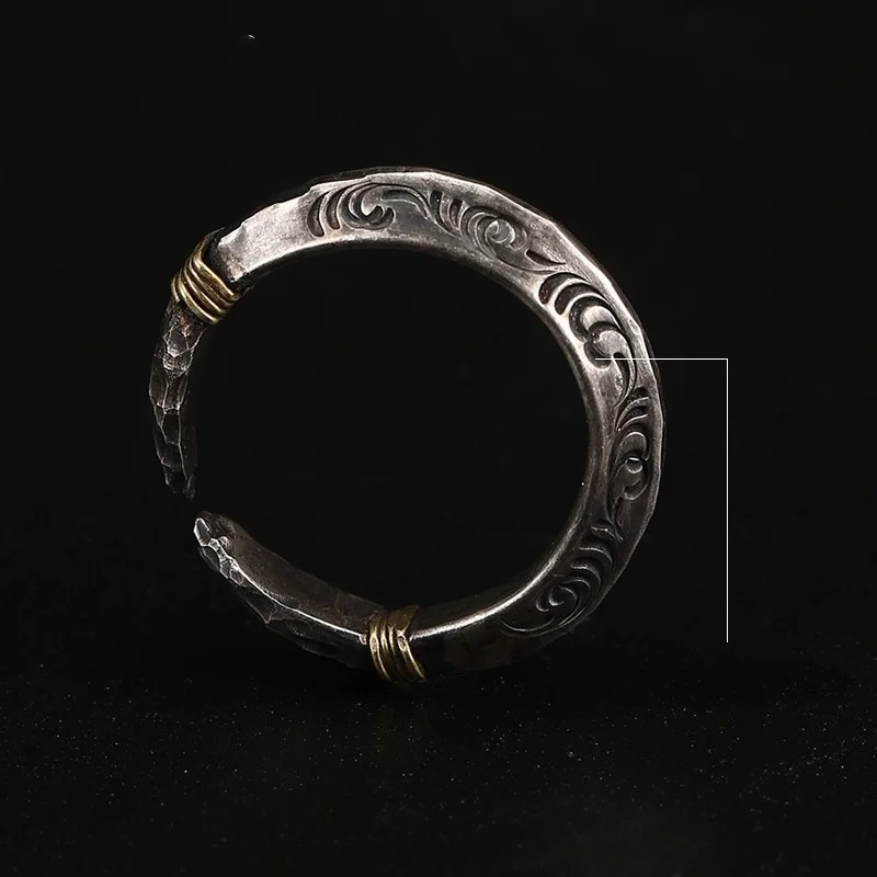 Original Design 925 Sterling Silver Ring for Men Handmade Open Style Fashion Accessory Perfect Gift Idea  And Trendy