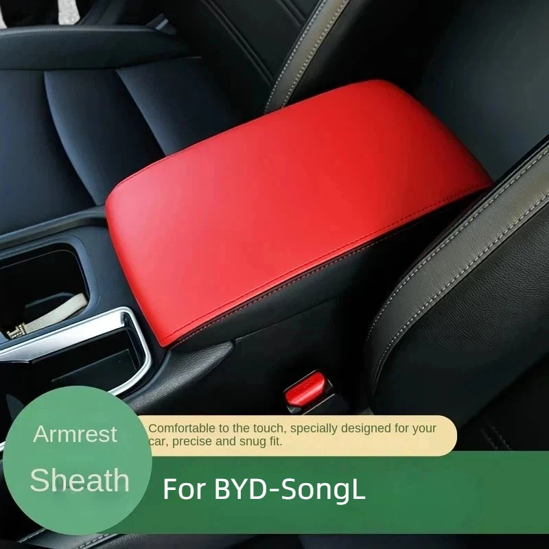 For BYD SongL Car Center Console Armrest Box Cover Leather Protective Cover Trim