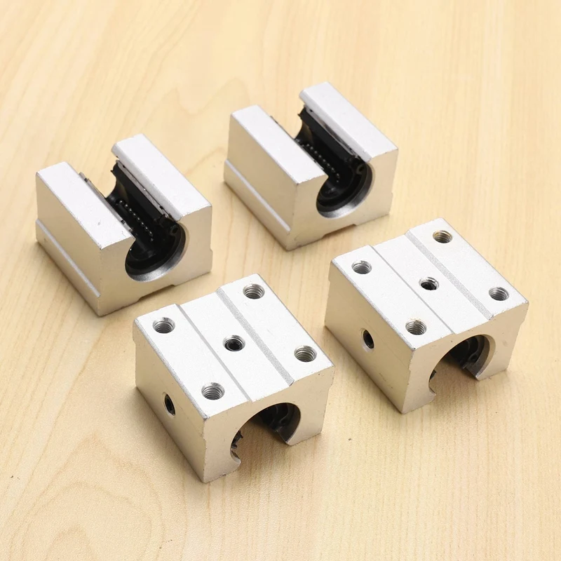 12 X SBR12UU 12Mm Aluminum Linear Motion Router Bearing Block, Silver