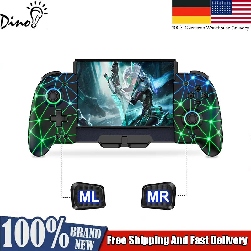 

DinoFire JC206 Joystick For Nintendo Switch/Switch OLED Gamepads Built-in 6-Axis Gyro Design Handheld Grip Gamepad