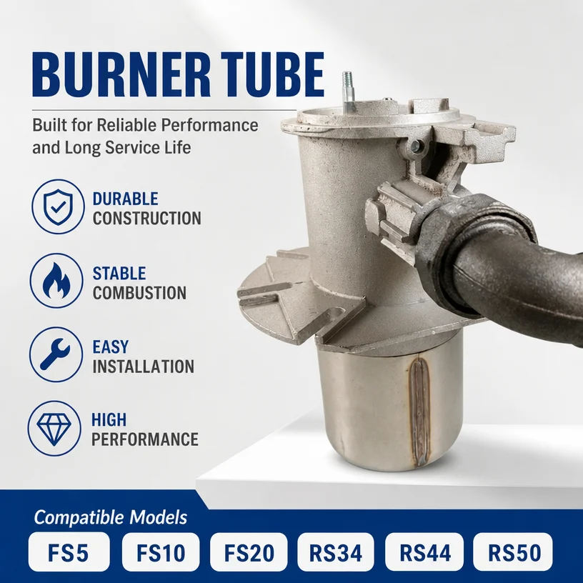 FS & RS Series Blast Tube FS5 FS10 FS20 RS34 RS44 RS50 Gas Burner Combustion Flame Tube Replacement Parts