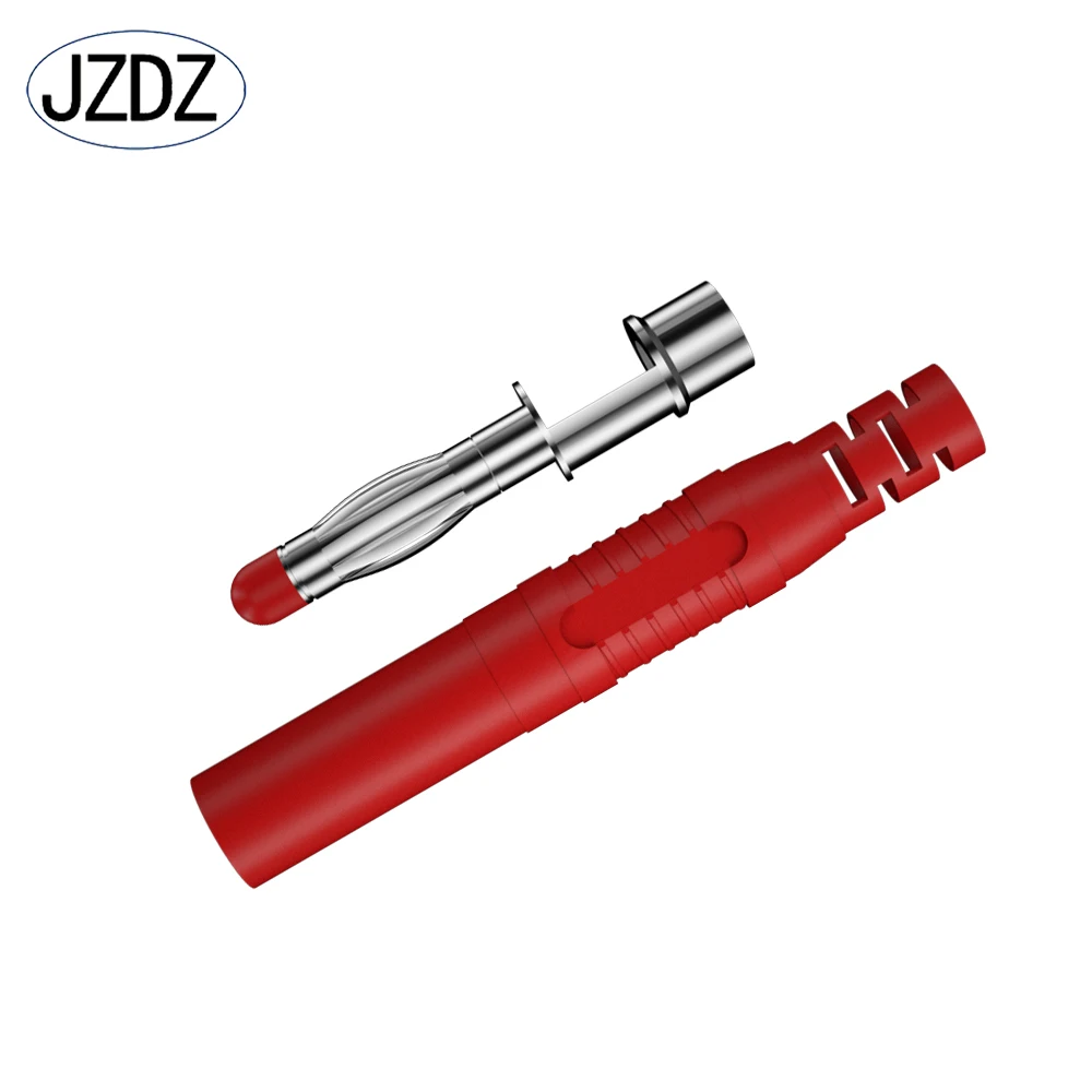 JZDZ 10pcs 4mm Safety Shrouded Banana Plug Solder In line DIY assembly Test leads Electrical connectors J.10041