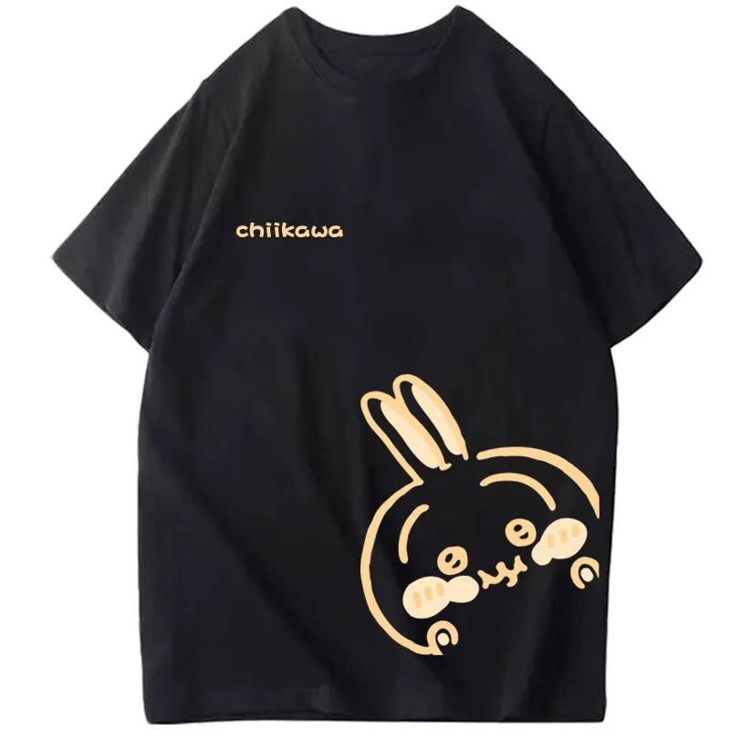 Chiikawa Playful Daily Comic Print T-Shirt, Unisex, lockerer O-Ausschnitt, lässiges Sommer-Kurzarmshirt, trendiges Harajuku-Streetwear-Oberteil für den Alltag – Detail 3