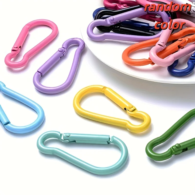 25pcs Multicolor Key Charms And Keychains Spring Clips Bulk Key Hooks Key Rings Car Key Bag Charm Handbag Wallet Random Colors