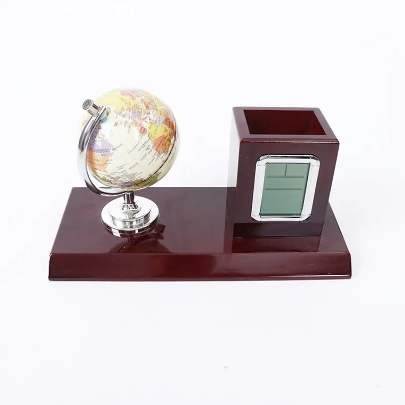 

Mahogany pen holder desk calendar, office desk ornament creative business office calendar base note weekly calendar
