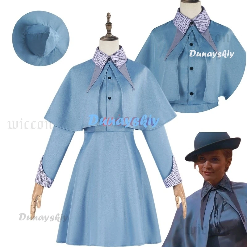 Costume de Cosplay de l'École de Magie, Déguisement de Sorcière Isabelle Fleur Delacour, Beauxbaton, Uniforme d'École de Magie, Chapeau et Robe Imbibés, pour Adulte et Enfant