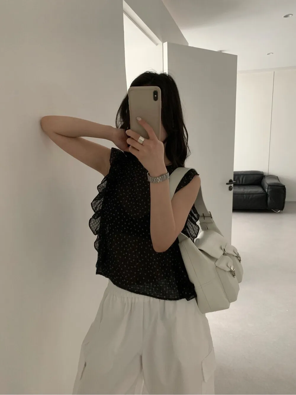 

Lilian Seven Meter Korean Style Vintage Floral Print Sleeveless Slimming Top Women's Fashion Straight Cut Breathable Shirt